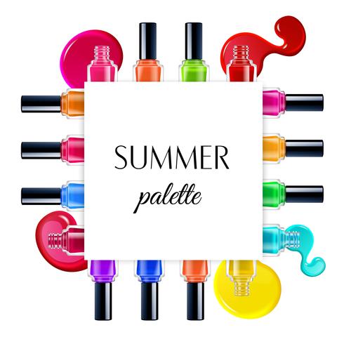 Nail Polish Frame vector
