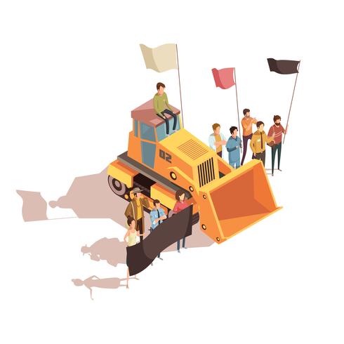 Mining Protest Meeting Composition vector