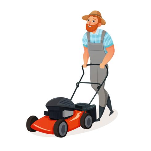 Grass Cutting Icon vector