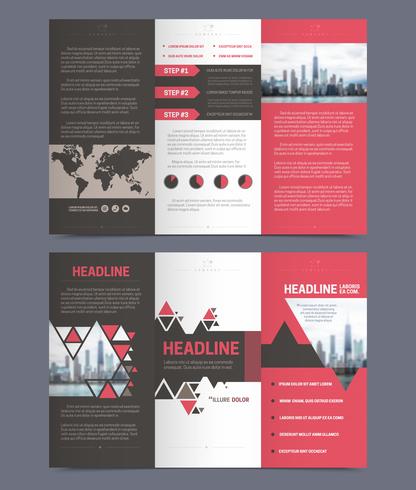 Three fold flyer template vector