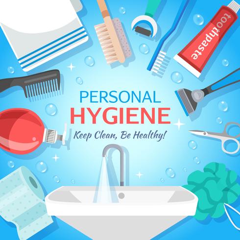 Healthy Personal Hygiene Background vector