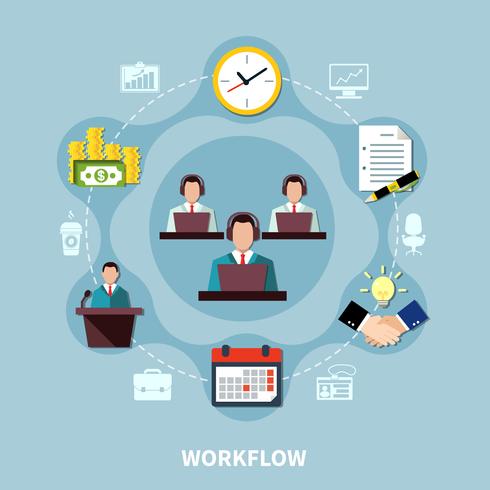 Business Process Circle Composition vector