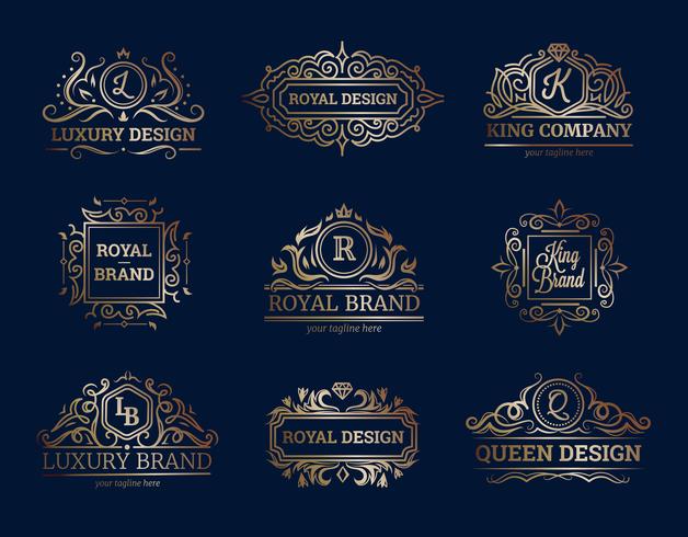 Luxury Labels Design Set vector