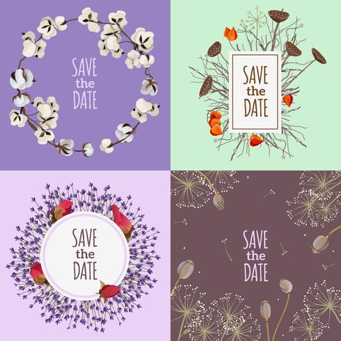 Save The Date 2x2 Design Concept vector