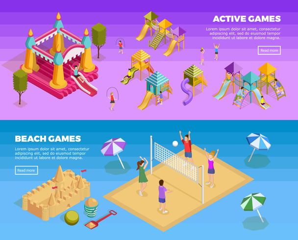 Playground Banner Set vector