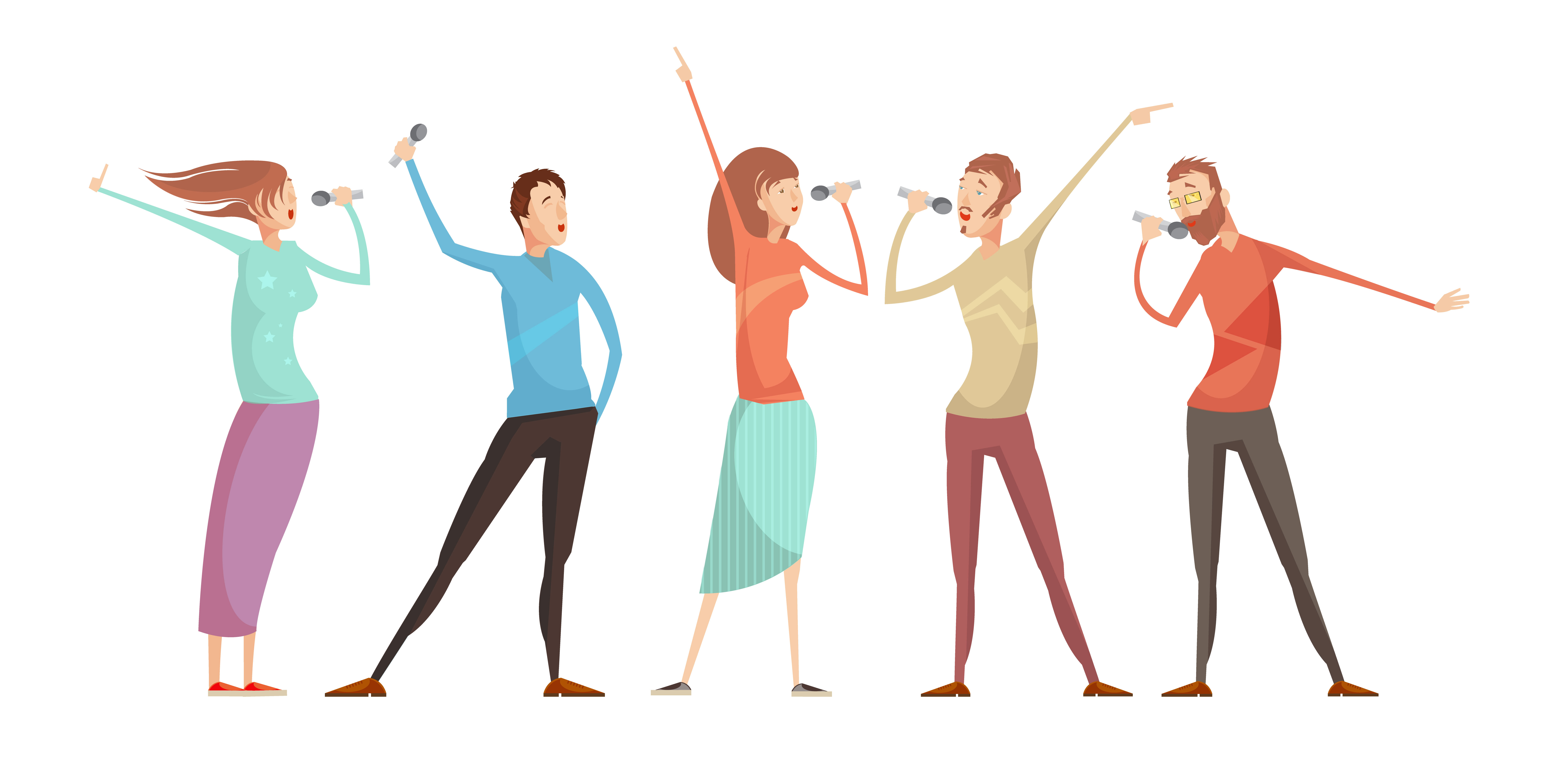 Karaoke Party People Set 481736 - Download Free Vectors ...