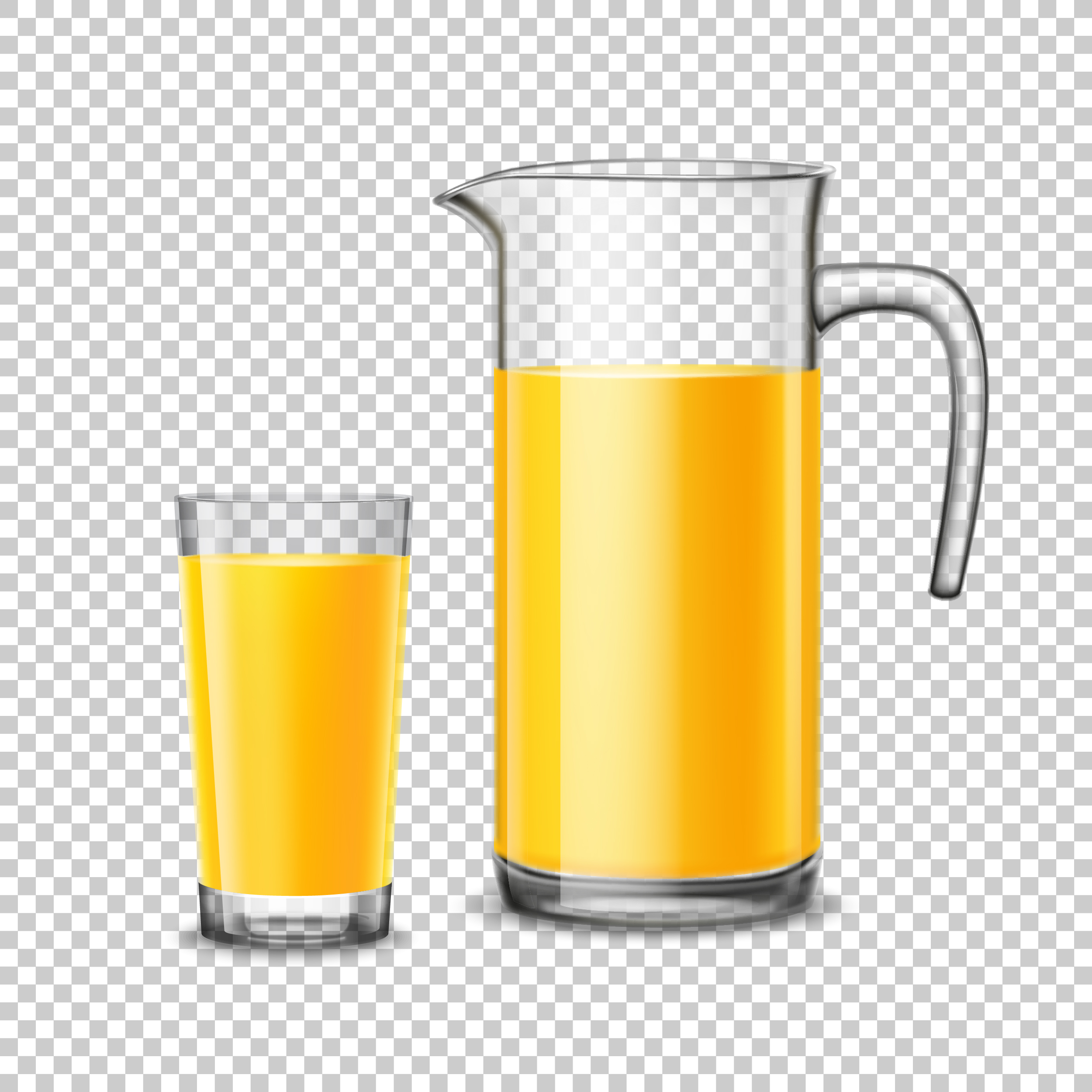 Glass And Pitcher With Orange Juice On Transparent Background 481753 Vector  Art at Vecteezy