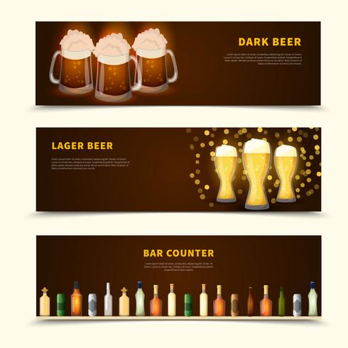 Beer Banners Set vector