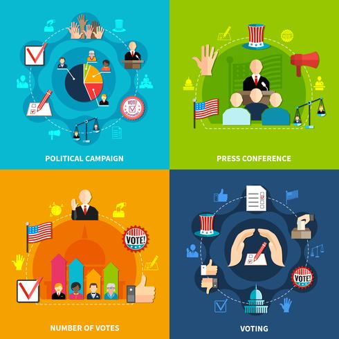 Elections Concept Set vector