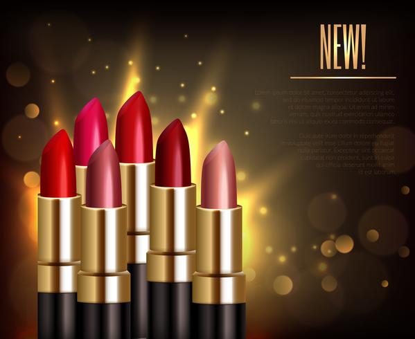 Lipstick Assortment Background vector