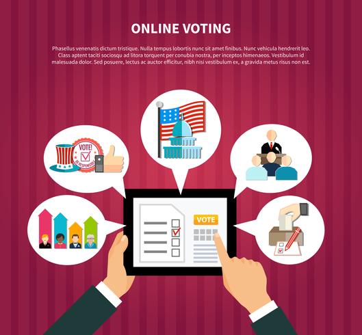 Online Voting  in Elections vector