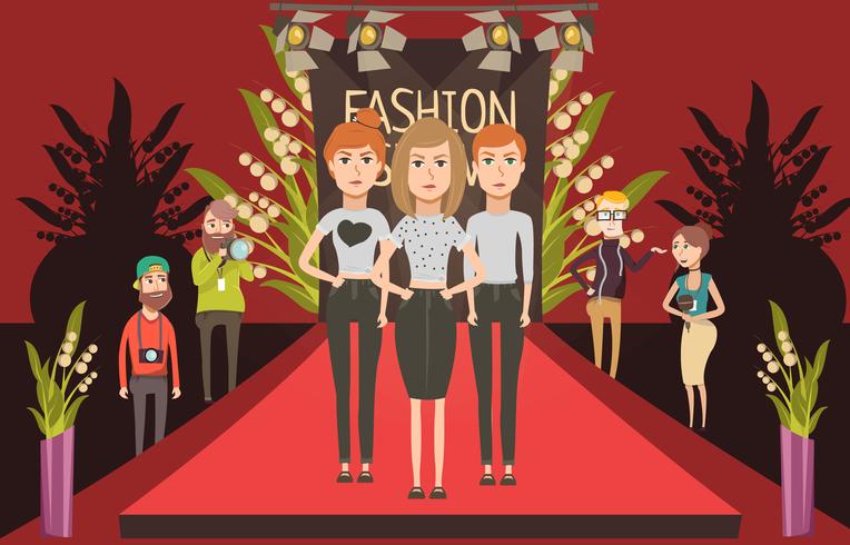 Fashion Show Catwalk Composition vector