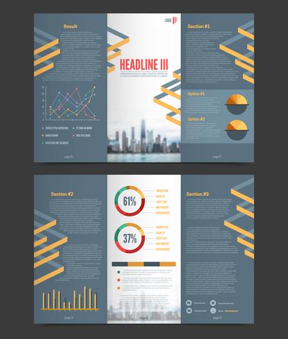 Two Fold Flyer Template vector