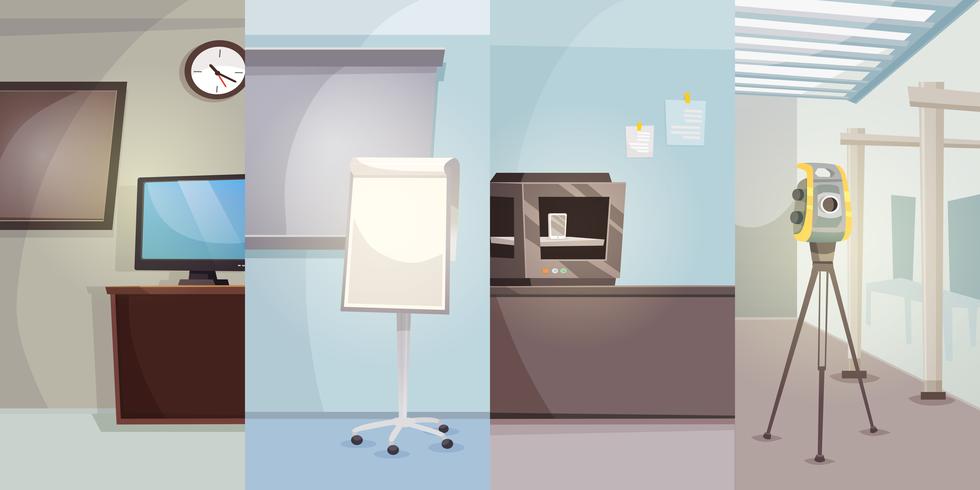 Engineering Office Vertical Banners vector