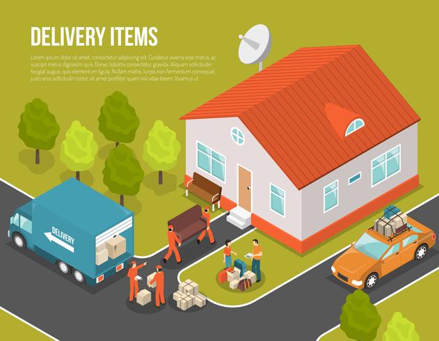 Delivery Moving New Settler Illustration vector