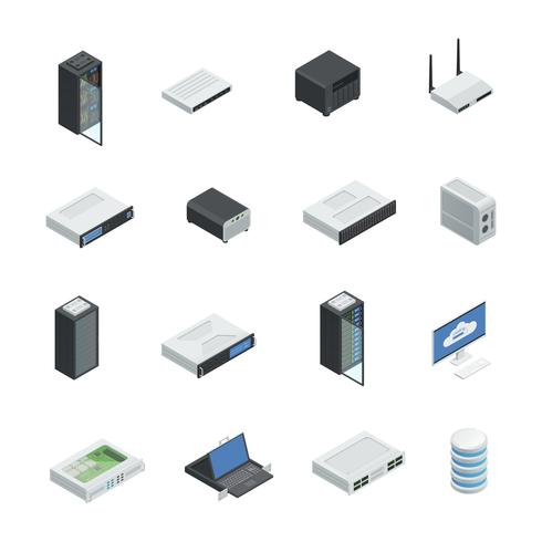 Data Center Icon Set vector