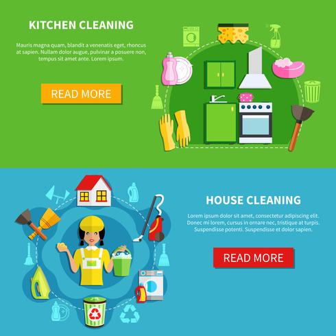 Clean The House Banners vector