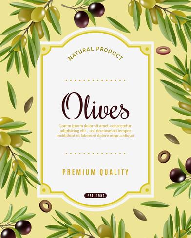 Olive Frame Background vector