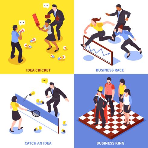 Competition Business Icon Set vector