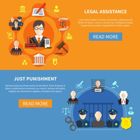 Two Law Banner Set vector