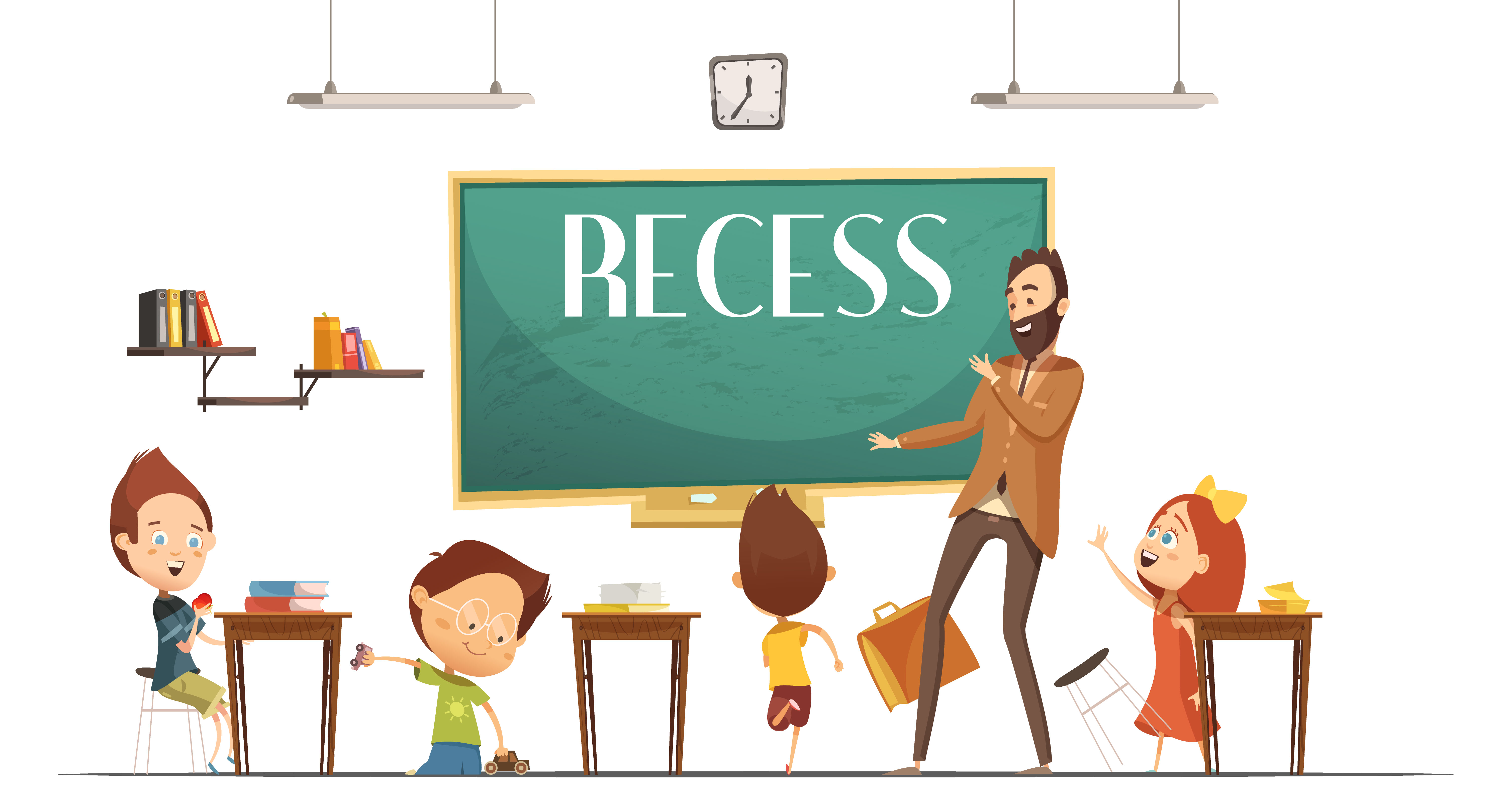 School Recess Cartoon