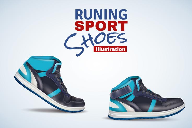 Zapatillas de deporte corriendo ilustración vector