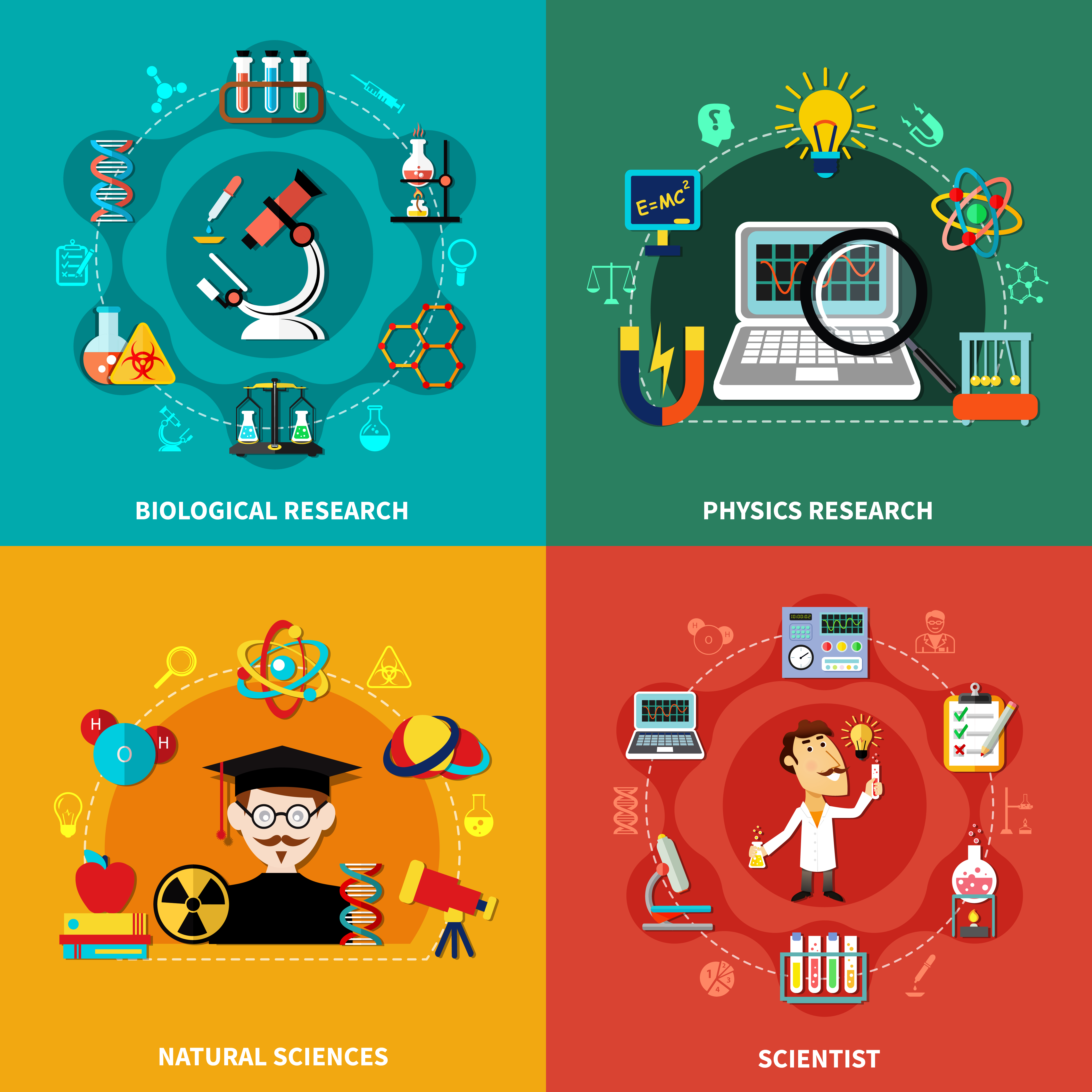 Science and Research Banners 482573 Vector Art at Vecteezy