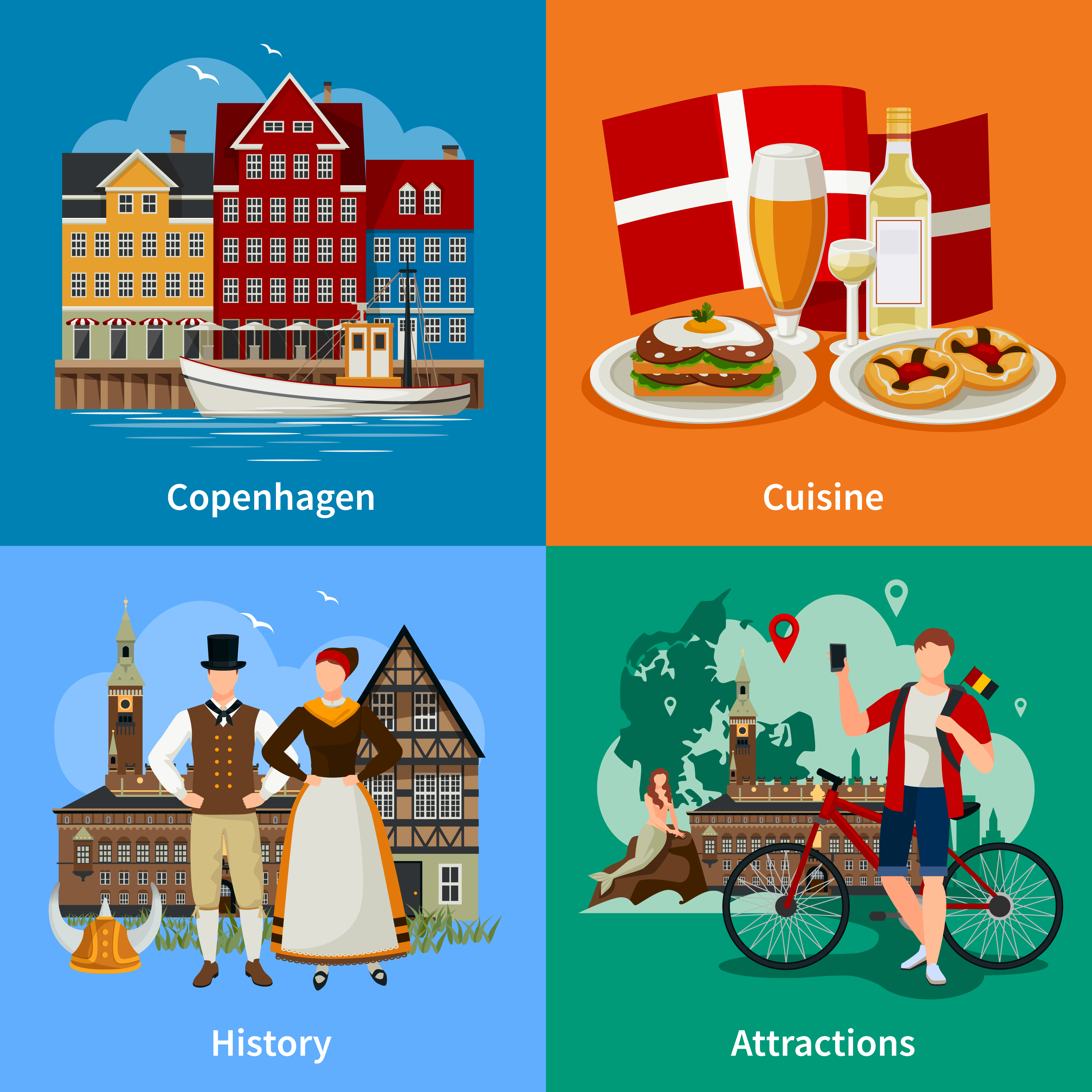 Denmark Flat Style Concept 482634 Vector Art at Vecteezy