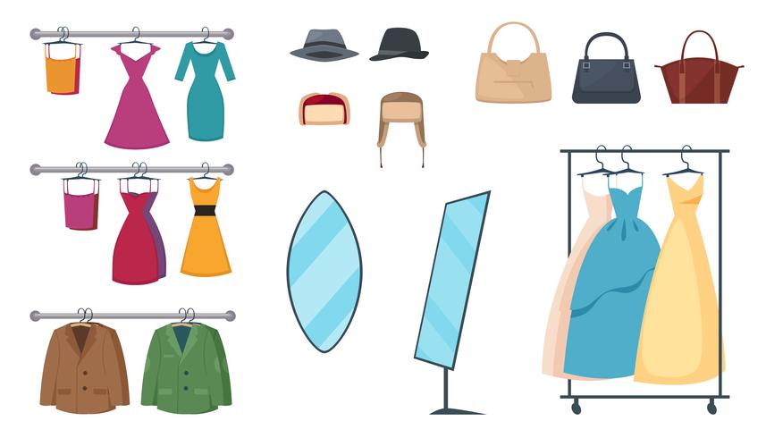 Clothing Store Icon Set vector