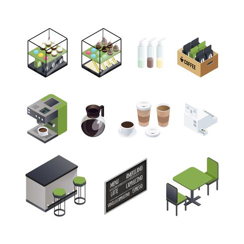 Coffee House Elements Set vector