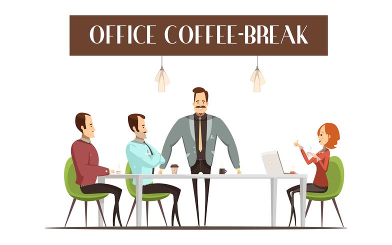 Office Coffee Break Illustration vector