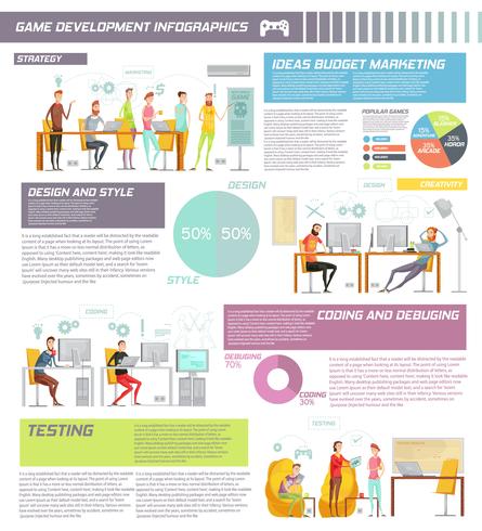 Game Development Infographics vector