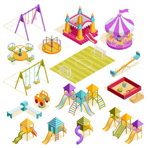 Playground Isometric Collection vector