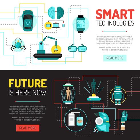 Future Is Now Banners vector