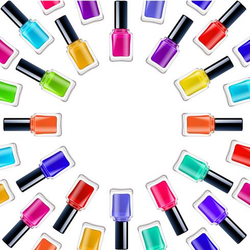 Nail Polish Frame vector