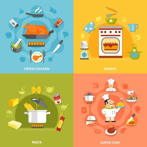 Culinary Flat Concept vector