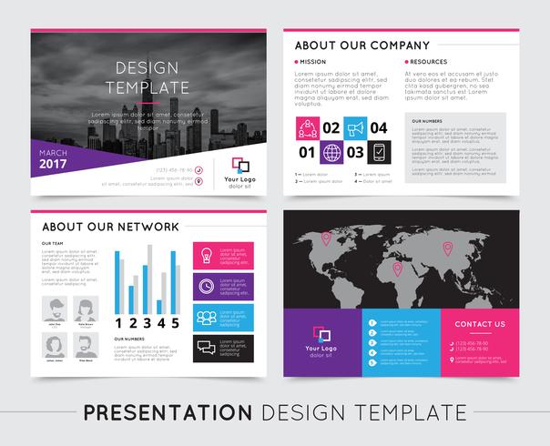 Plantillas de presentación de la empresa vector