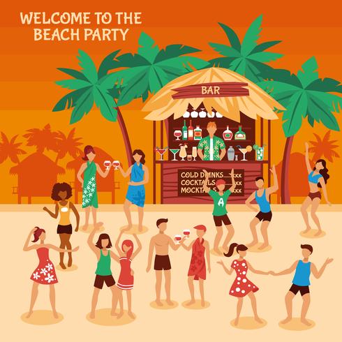 Beach Party Illustration vector