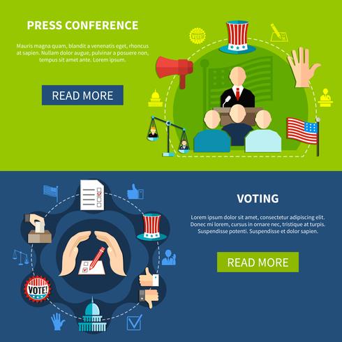 Government Elections Press Conference Concept  vector