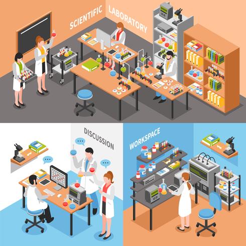 Science Lab Conceptual Composition vector