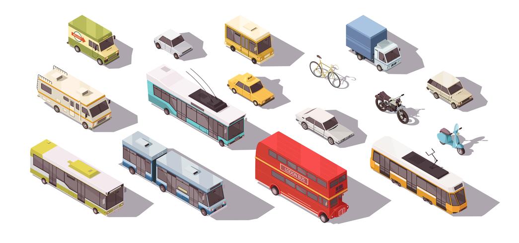 collection de voitures de dessins animés. vecteur de thème de transport avec  voiture, camion, bus 4568237 Art vectoriel chez Vecteezy