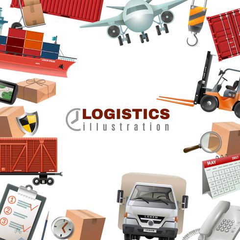 Logistics Colorful Template vector