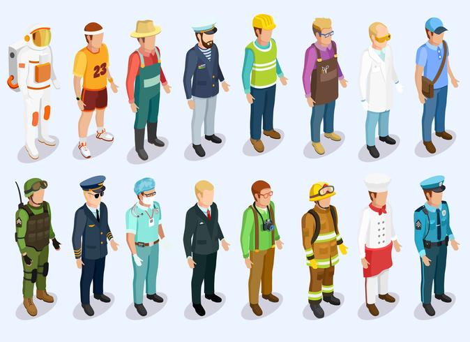 Person Isometric Collection vector