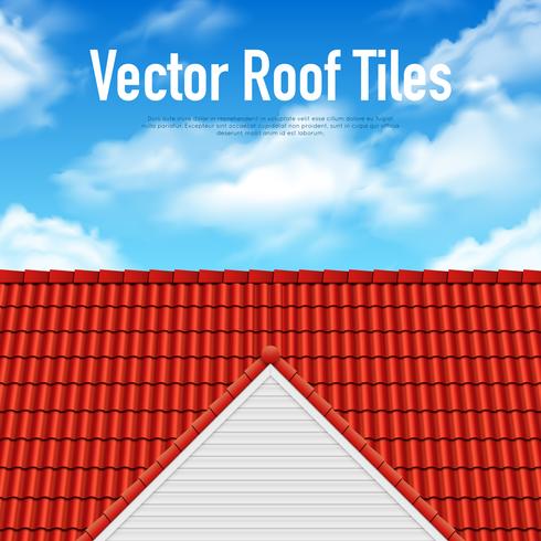 House Roof Tile Poster vector