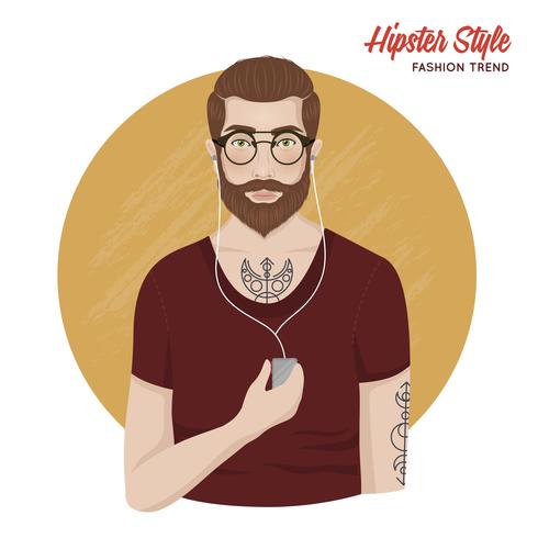 Plantilla de estilo hipster vector