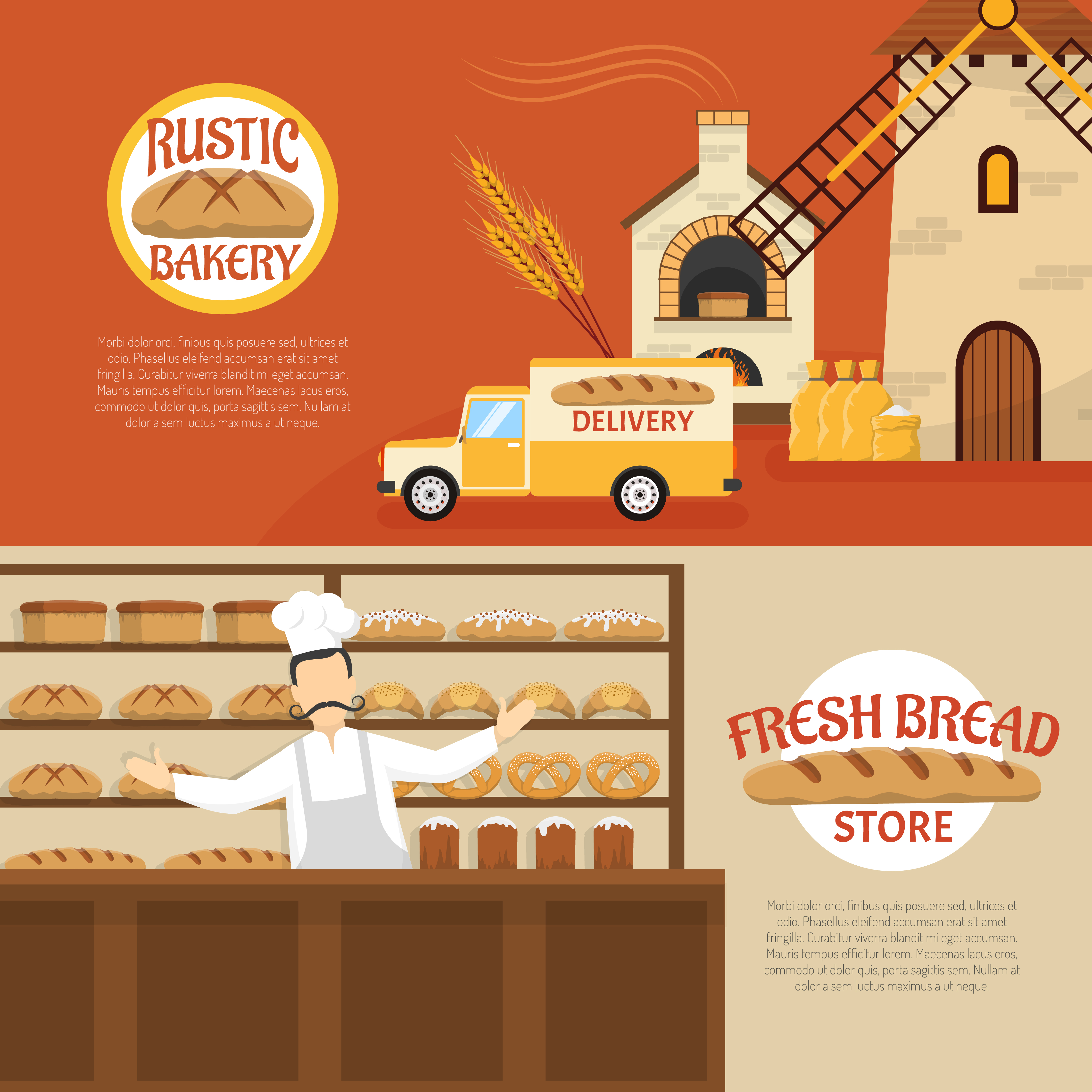 Bakery Horizontal Banners Download Free Vectors Clipart