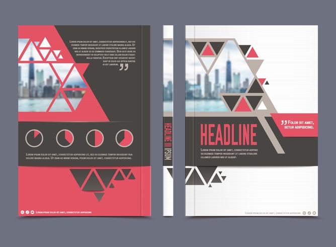 Annual report brochure template vector