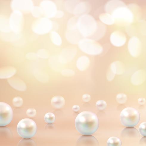 Pearls Beads Bokeh Background vector