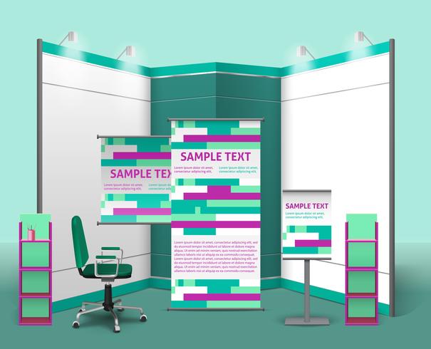 Exhibition Stand Design Template vector