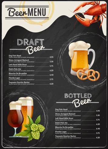 Beer Chalkboard Menu vector